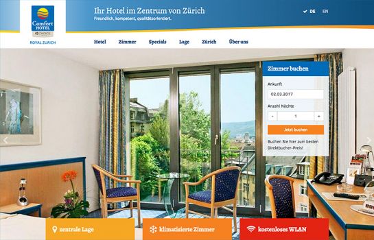 Comfort Hotel Royal: Kunde Webdesign